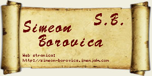 Simeon Borovica vizit kartica